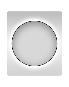 Зеркало 7 Rays' Spectrum 70 172200130 с подсветкой цвет Черный матовый с сенсорным выключателем Wellsee