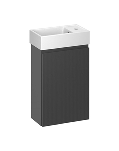 Тумба с раковиной WC Area 40 R 221802001 подвесная цвет Темно-серый матовый Wellsee