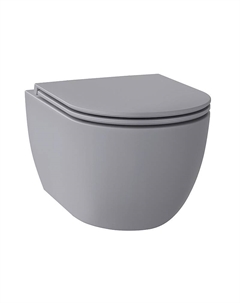 Унитаз Chalice Perfection 182610001 подвесной цвет Серый матовый с сиденьем Микролифт Wellsee