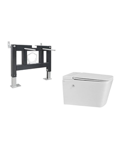 Комплект унитаза с инсталляцией Rechteck AC1202P-AC0101P цвет Белый с сиденьем Микролифт Abber