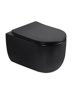Унитаз Bequem AC1104TMB подвесной цвет Черный матовый с сиденьем Микролифт Abber