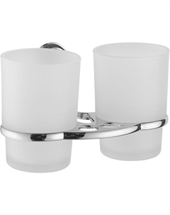 Стакан для зубных щеток A1508 двойной цвет Хром Fashun