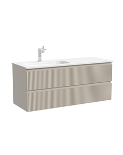 Тумба под раковину Snob R 120 L SNR120LCE подвесная цвет Beige Soft Sancos