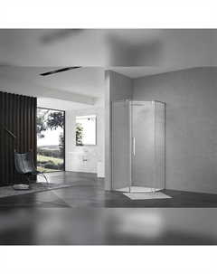 Душевой уголок Альба 100х100 4EW100х100C профиль Хром стекло прозрачное Terminus