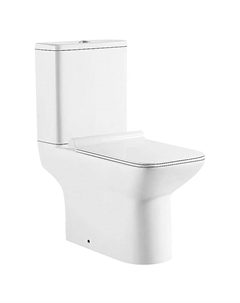 Унитаз компакт Glory AZ-49 цвет Белый с бачком и сиденьем Микролифт Azario