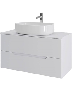 Тумба с раковиной Line 100 Li-100TuwMDF+B04-600W подвесная Белая матовая Orange