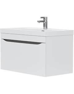 Тумба под раковину Prime 80.1Y tpPRIME80.1Y-01 подвесная Белая Темно-серая Волна