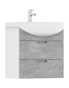 Тумба под раковину Vario Z.60.2Y tpVARIO.Z60.2Y-09 подвесная Цемент Белая Волна