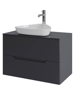 Тумба с раковиной Line 80 Li-80TugMDF+B07-500W подвесная Графит матовый Orange