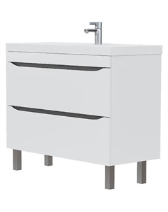 Тумба под раковину Prime 100.2Y tnPRIME100.2Y-01 Белая Темно-серая Волна