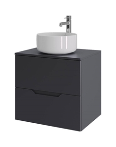 Тумба с раковиной Line 60 Li-60TugMDF+B07-345W подвесная Графит матовый Orange