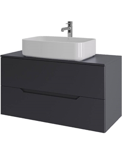 Тумба с раковиной Line 100 Li-100TugMDF+B07-600W подвесная Графит матовый Orange