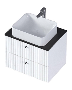 Тумба под раковину Desire 90П Ц0000026591 подвесная цвет Монолит найт Эмаль белая 1marka