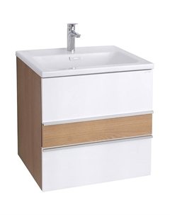 Тумба под раковину Lucien 60 EB2056-E76-J5 подвесная Белая глянцевая Дуб корбридж Jacob delafon