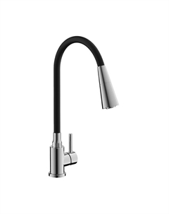 Смеситель для кухни B74809 цвет Хром Черный Belz