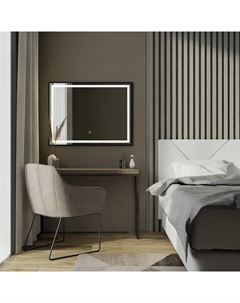 Зеркало FX-2100B 80 с подсветкой цвет Черный с сенсорным выключателем и диммером Fixsen