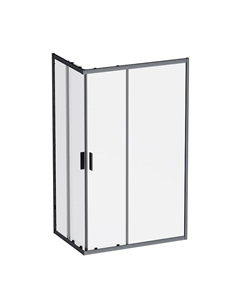 Душевой уголок Gem 120x80 W90G-403-120280-BT профиль Черный матовый стекло прозрачное Am.pm.