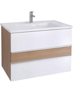 Тумба под раковину Lucien 80 EB2057-E76-J5 подвесная Белая глянцевая Дуб корбридж Jacob delafon