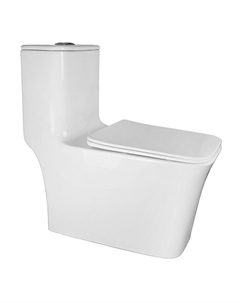 Унитаз моноблок Stoun AZ-1109 цвет Белый с сиденьем Микролифт Azario