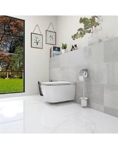 Унитаз биде Mi-smart CH10166ZR подвесной цвет Белый с сиденьем Микролифт Uni-flow