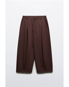 Брюки широкие из футера с защипами Befree