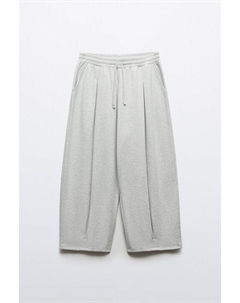 Брюки широкие из футера с защипами Befree