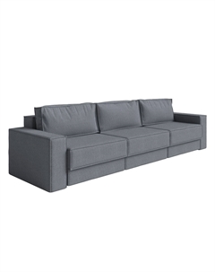 Диван-кровать Porto Middle трехсекционный (Ткань: Букле Soul 995 Шиншилловый серый) 295x157 Орматек