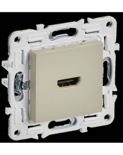 Розетка 1xHDMI 2.0, SK-H01B, механизм без рамки, 1 модуль, скрытый монтаж, бежевый, IEK SKANDY (SK-H10-K10) Iek