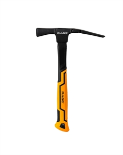 Молоток каменщика цельнометаллический 600 г фибергласовая ручка (900220) Rage by vira