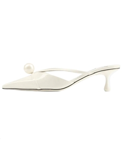 Закрытые тапочки 5см Women's White Jimmy choo