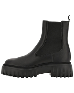 Женские ботинки на каблуке слипоны, черный Hogan