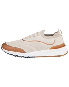 Вязаные кроссовки, бежевый Brunello cucinelli