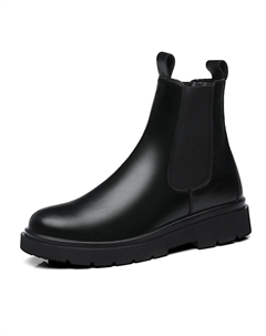 Черные мужские короткие челси-ботфорты Shanpijiang