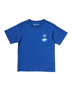 Футболка SS25 для детей 3-7 лет, синий Uniqlo