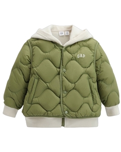 Детская пуховая куртка, зеленый Gap