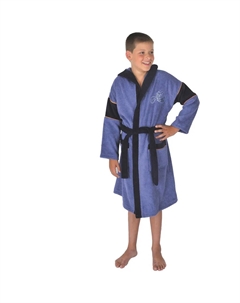Детский халат для купания Motorrad jeans, 1 шт., с вышивкой, с карманами, машинная стирка, подходит для сушки в сушильной машине, синий Wörner