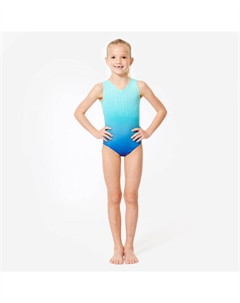 Купальник без рукавов для девочек - бирюзовый Domyos