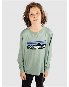 Лонгслив P-6 Logo Kids Longsleeve T-Shirt, ellwood green Patagonia