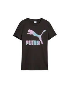 Футболка для младших школьников, черный Puma