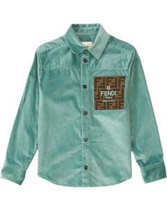 SS25 Badge Shirt весна-осень Kids' Green Fendi