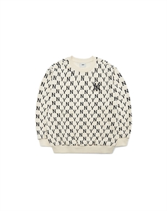 Детский свитшот, кремовый Mlb