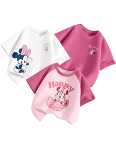 Футболка 3 шт, для детей 3-7 лет, белый Disney