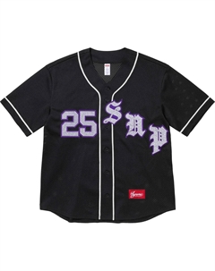 Старая английская бейсбольная майка, черный Supreme