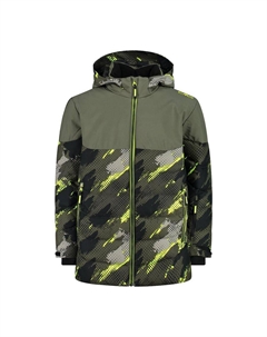 Детская лыжная куртка для мальчиков, длинная, с фиксированным капюшоном, 34W4994P Cmp