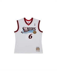 Баскетбольная майка унисекс белая Mitchell ness