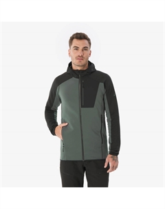 Мужская флисовая куртка для походов - MH500 черная Quechua