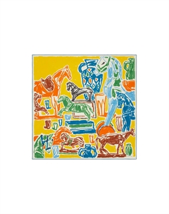 HERMES Шелковый шарф Men's Yellow Hermès