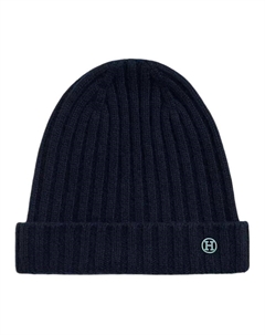 HERMES Кашемировая шапка мужская темно-синяя Hermès