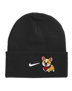 Унисекс черная шапка-бини из полиэстера Nike