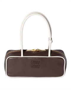 Кожаная женская сумка Брайарвуд и белая Miu miu